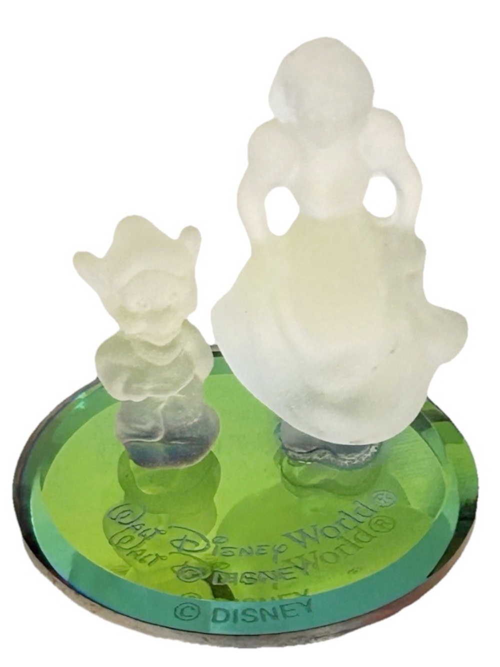 Vintage Walt Disney World Arribas Brothers Snow White Dopey Dwarf Figurine Glass